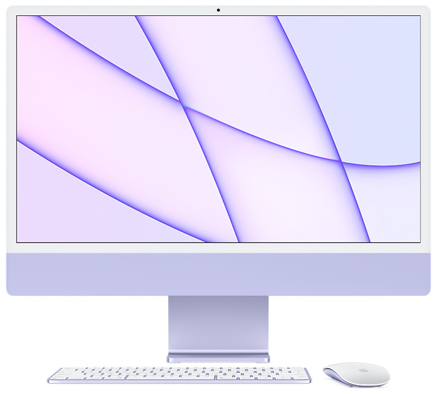Apple iMac 24吋(M1晶片) 8核心CPU/8核心GPU/256G SSD/巧控鍵盤(含Touch ID)